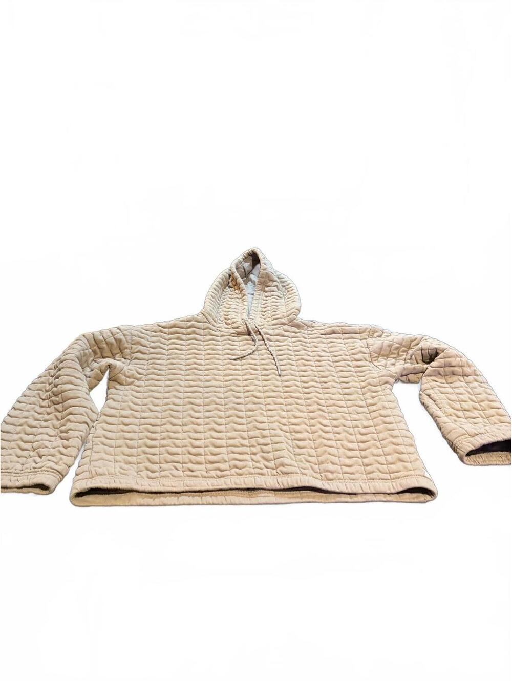Avalanche Womens Beige/rose Quilted Hooded Pullover